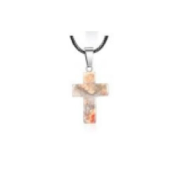 Cross Gemstone Pendant Charms Cross Quartz Crystal Charms for Necklace Earrings - Picture 1 of 1